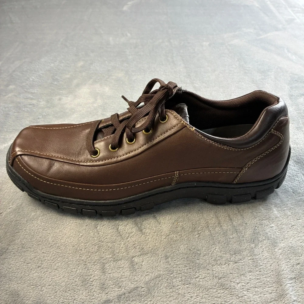 Capital by Rockport‎ Men's Brown Leather Oxford Shoes Size 12M Lace Up READ
